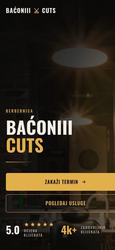 Baćoniii Cuts — mobilna verzija